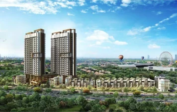Penampakan gedung Cleon Park Apartment